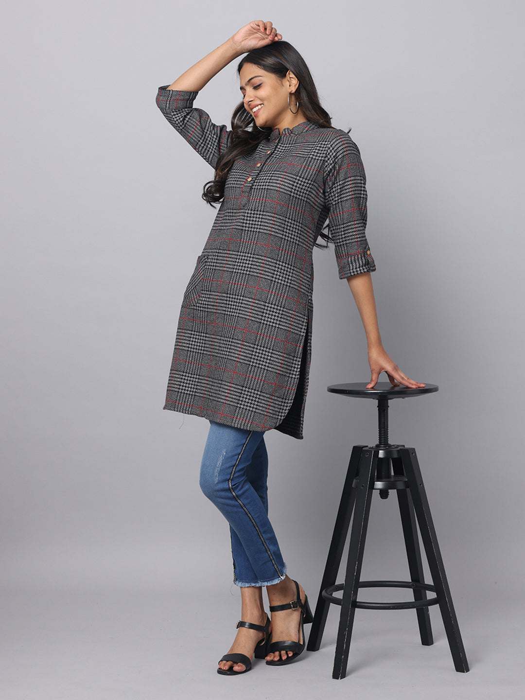 Dark grey kurta