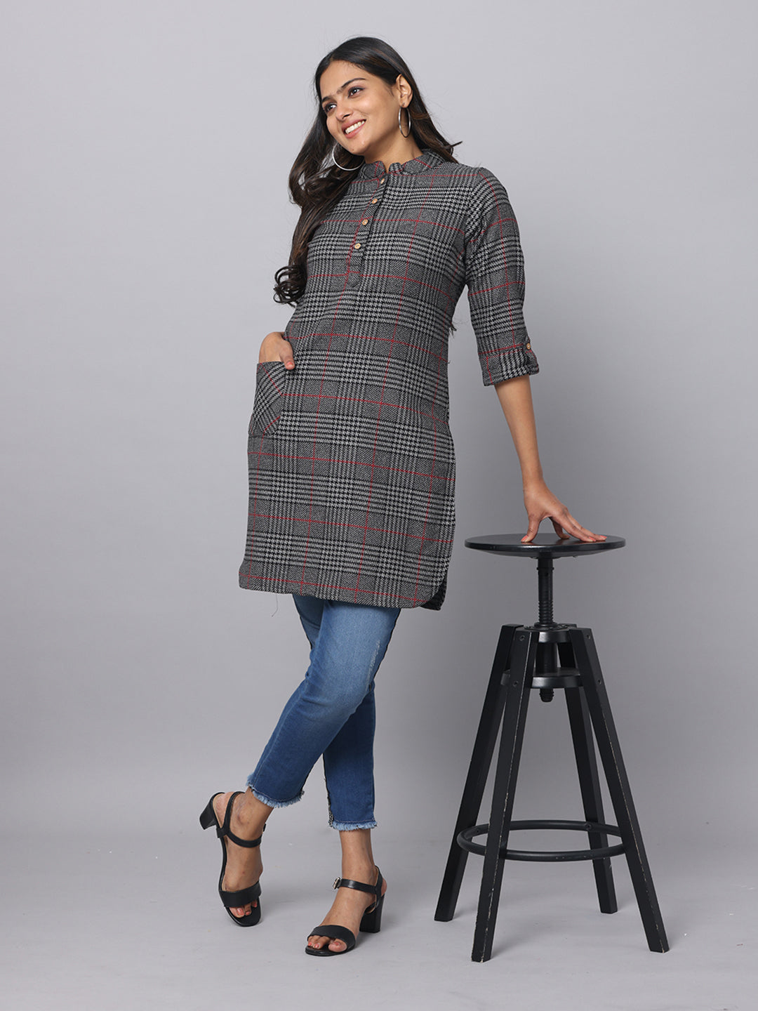 Dark grey kurta