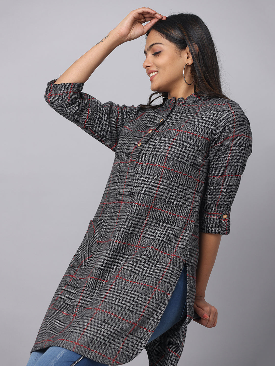 Dark grey kurta