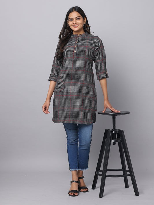 Dark grey kurta